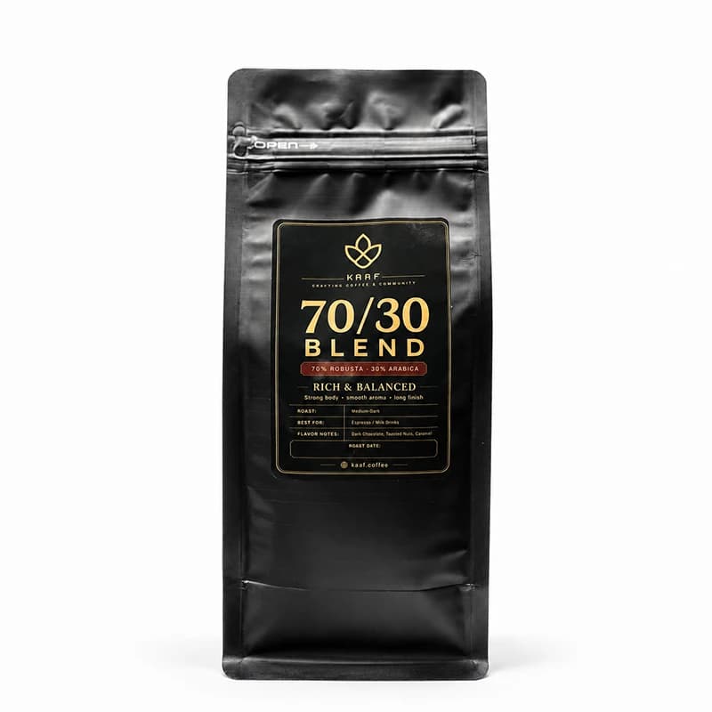 قهوه ترکیبی عربیکا 30٪ روبوستا 70٪