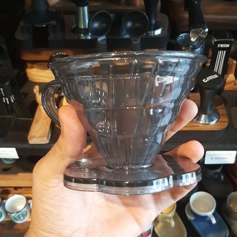 دریپر v60 پلاستیکی دودی