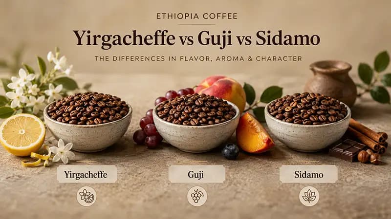 تفاوت قهوه یرگاچف، گوجی و سیدامو چیست؟